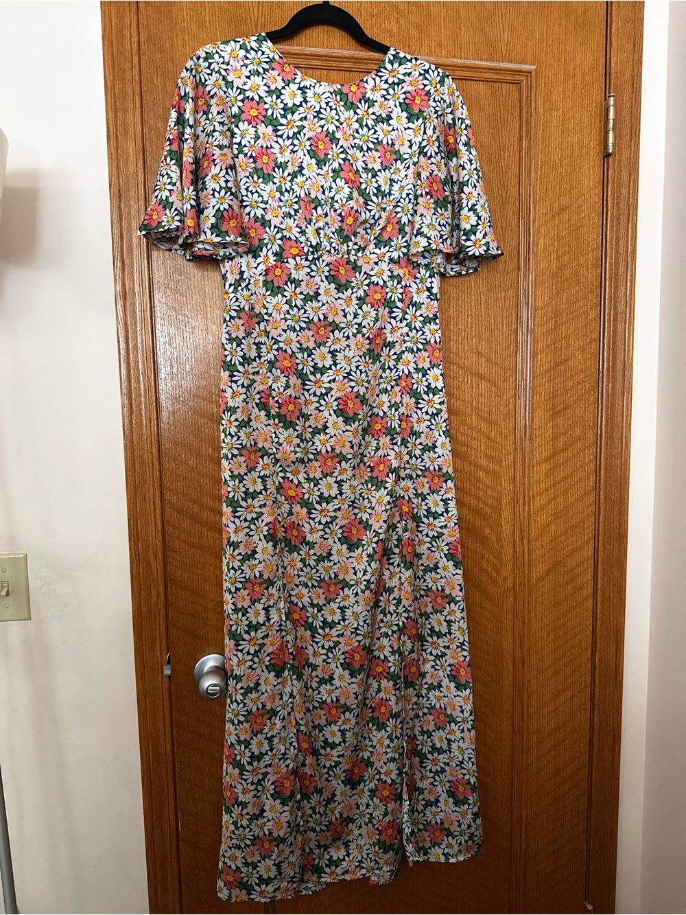 Topshop Austin floral print angel sleeve midi dress - Picture 6 of 11